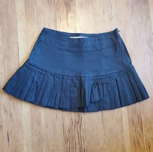 Younique Jeans Size 1 Black Pleated Mini Skirt Y2K Vintage 2000s Short